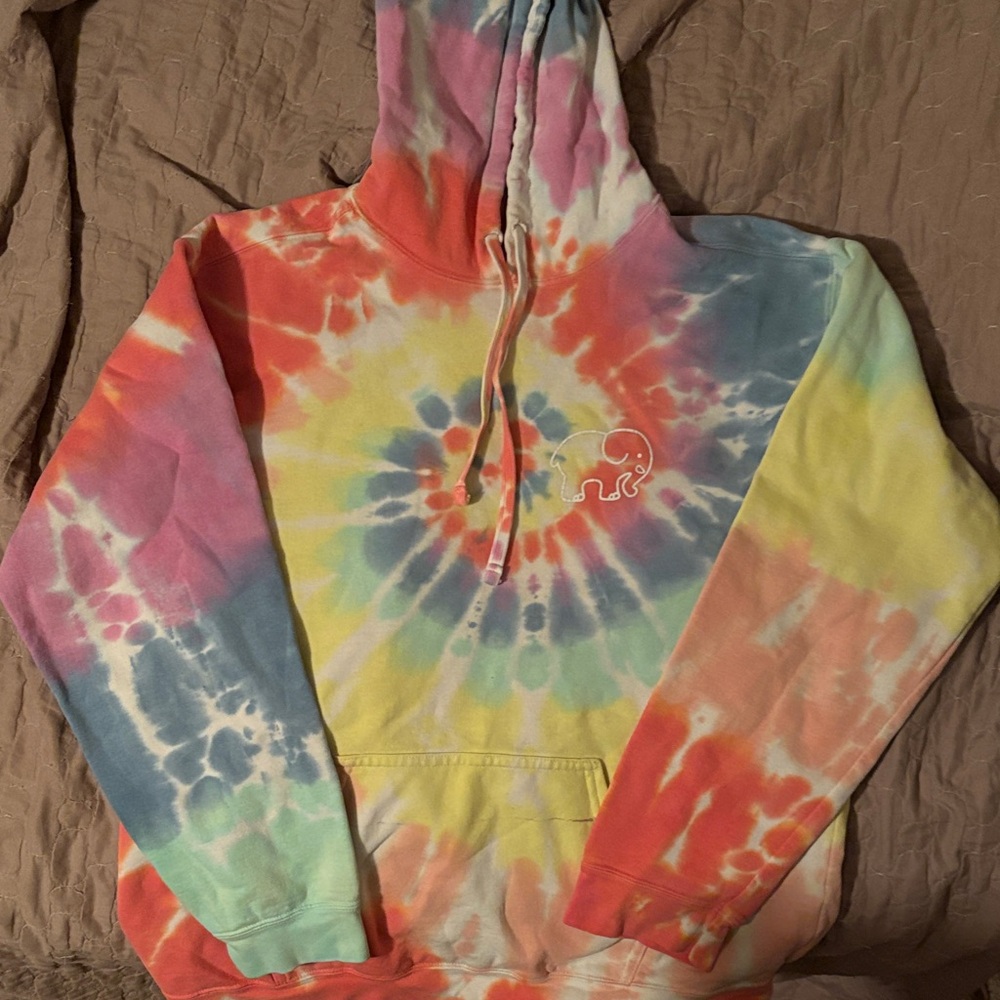 Colorful Ivory Ella  Tie-Dye Hoodie